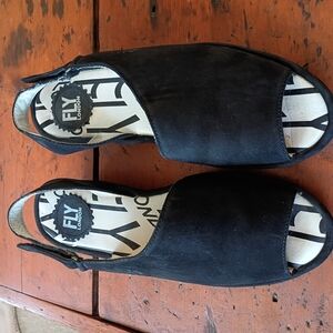 Fly London Black Sandals with Minimalist Design